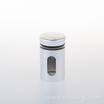 Kitchen spice bottle with silver ice texture plastic shell